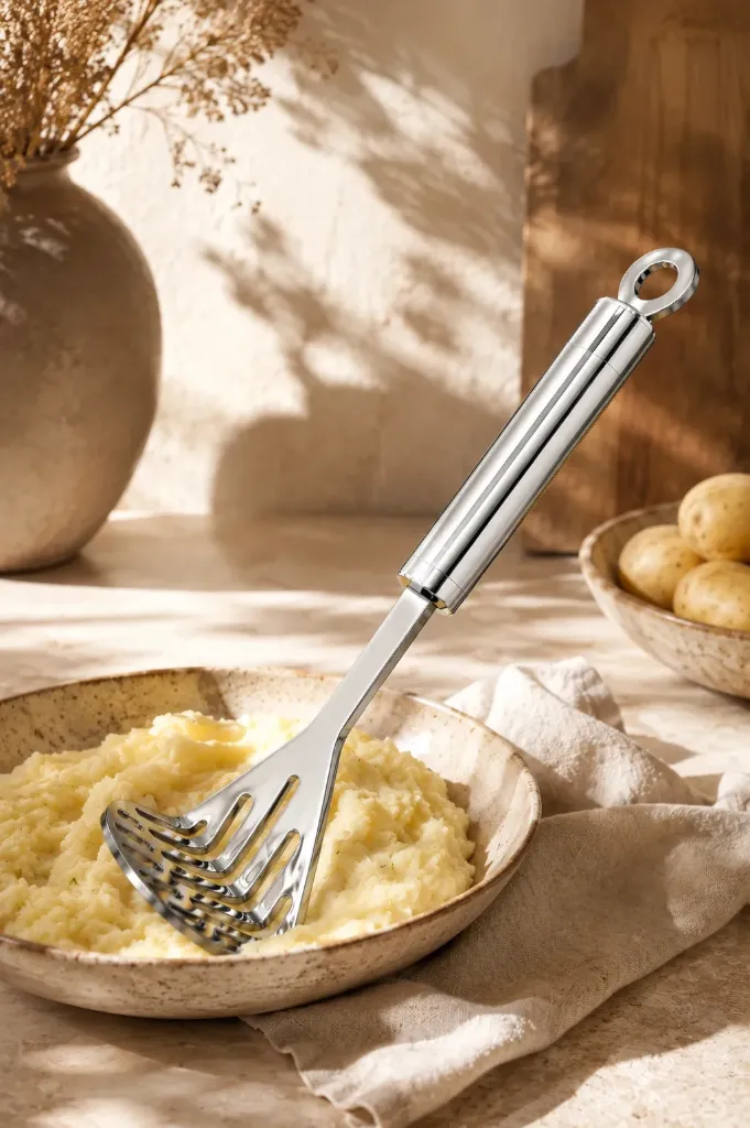 Metal Yandan Basmalı Patates Ezici