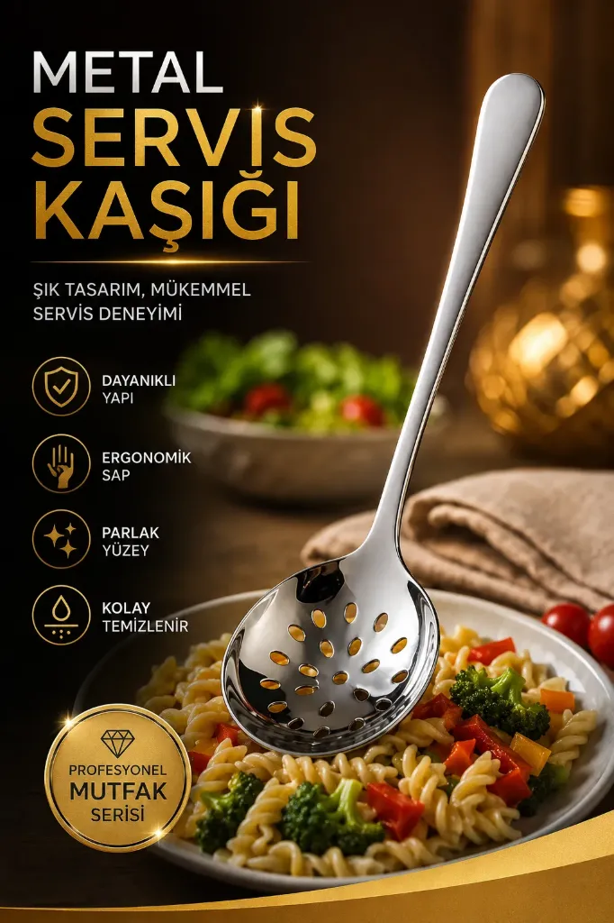 Metal Servis Kaşığı Kevgir *240