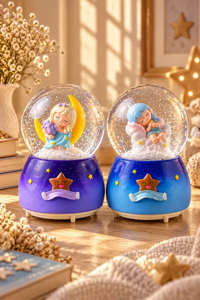 [FBS-1018] Kar Küresi Püskürtmeli Uyuyan Bebek JH316 *24