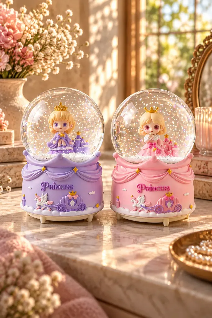 Snow Globe Spraying Princess JH272