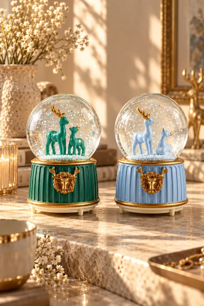 [FBS-1031] Snow Globe Spraying Deer  JH260 *24