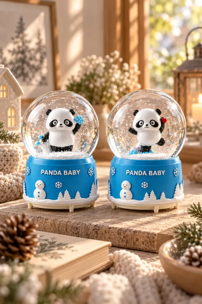 [FBS-1034] Snow Globe Spraying Panda Baby JH236  *24