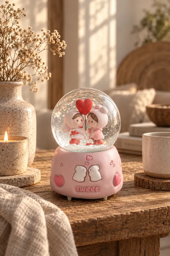 Snow Globe Spraying Couple JH263