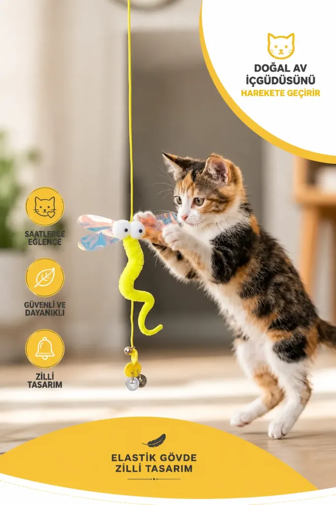Kedi Oyuncak Asma Olta Yusufcuk