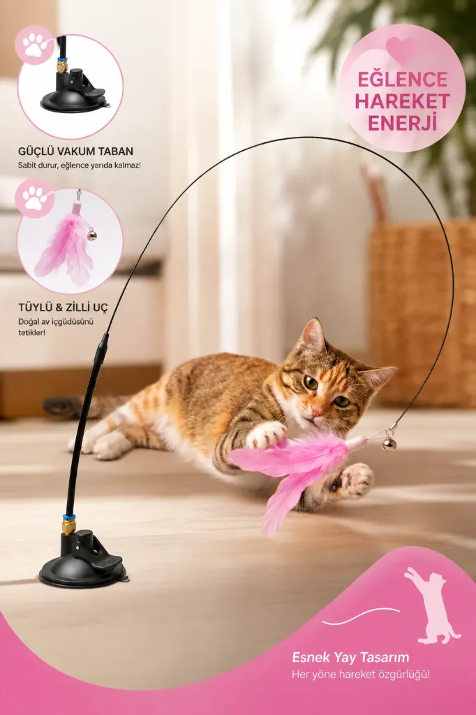 Cat Toy Sticky Fishing Rod
