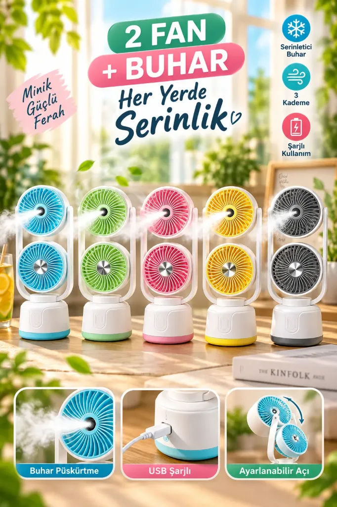[FBS-2032] 2 Katlı Kademeli Nemlendirici Fan *96
